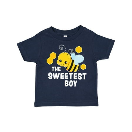 

Inktastic The Sweetest Boy with Bee and Honey Combs Gift Toddler Boy or Toddler Girl T-Shirt