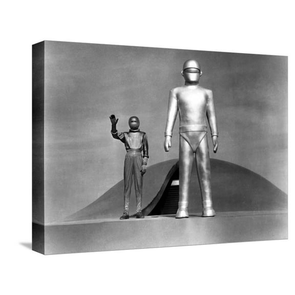 Art.com The Day The Earth Stood Still, Michael Rennie, 1951 Stretched Canvas Print Wall Art, 16" x 12"