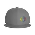 thumbnail image 3 of DouZhe Flat Brim Cap Snapback Hat, Sun Light Face Prints Adjustable Gray Adult Baseball Cap, 3 of 6
