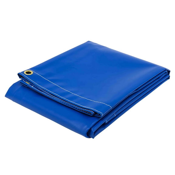 6' x 8' Heavy Duty BLUE 18oz Vinyl Utility Tarp Waterproof, Multipurpose, Cars, Boats, Campers, Pool Cover, Tent
