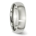 thumbnail image 4 of Auriga Fine Jewelry Stainless Steel Brushed 6 mm Half Round Band for Women Size 10.5, 4 of 6