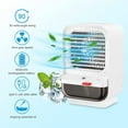 thumbnail image 6 of Sholov Portable Air Conditioner Fan Mini Personal Evaporative Air Cooler 90 Shaking Head with Battery with 3 Speeds & 2 Misting & LED Light for Home, Bedroom, Travel & Office, USB Charging, White, 6 of 6