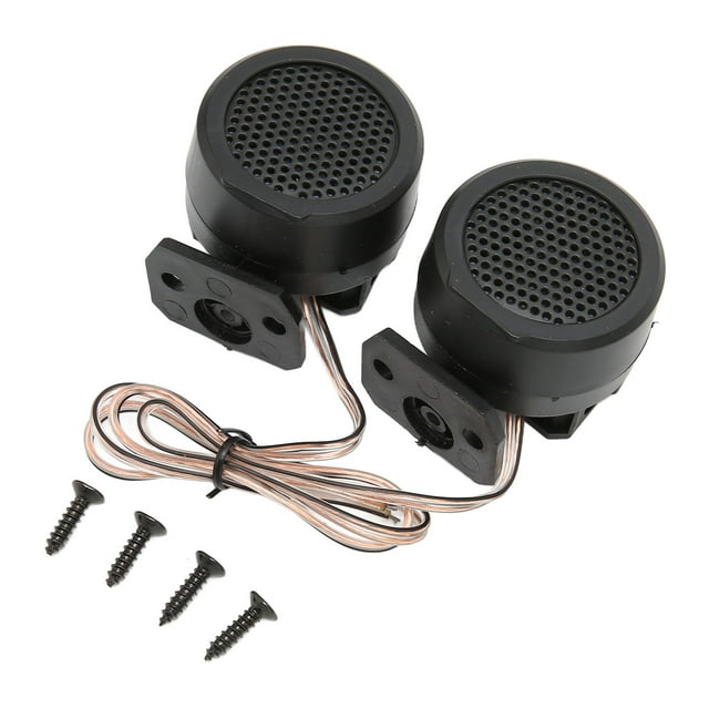 Tweeter en Dôme, Haut-Parleur de Voiture avec Condensateur Intégré 2 Pcs pour Systèmes Audio