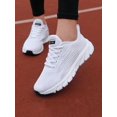 thumbnail image 1 of Women's Simple Embroidered Mesh White Sports Shoes With Soft And Breathable Sole For Running, 1 of 5