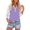 Purple, variant on Fznquz Casual Womens 3/4 Sleeve Summer Tops Blue Color Block Tee V Neck Button Raglan Fashion Clothing,L
