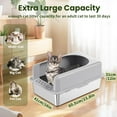 Stainless Steel Litter Box with Lid, Litter Box Enclosure for Big