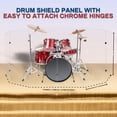 thumbnail image 6 of Drum Shield 4ft w/Chrome Hinges, Comes w/ 6 Drum Panels, & 10 Chrome Hinges, Premium Clear Acrylic Panels, Drum Screen, 6 of 17
