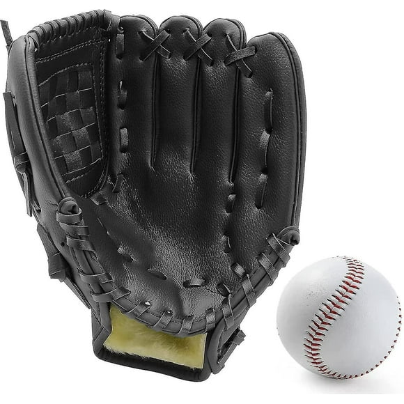 Baseball Glove,baseball Softball Mitt With Ball For Kids Youth Adults Training And Beginner,right Hand Throw,left Hand Glove