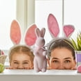 thumbnail image 5 of Easter Bunny, Easter Decorations, Easter Flocked Bunnies Figurine, Easter Spring Decoration Rabbit Set, Spring Tables Bunnies Decoration, Easter Decorating Bunnies for Home Office Party Supplies, 5 of 7