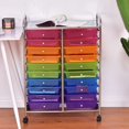 thumbnail image 3 of Costway 20 Drawer Rolling Storage Cart Scrapbook Paper Office School Organizer, 3 of 7