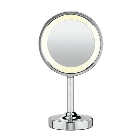 Conair Double-Sided Lighted Vanity Mirror; 1x / 5x Magnification,