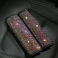 thumbnail image 6 of Windfall Luxury Rhinestones Crystal Colorful Car Seat Belt Cover Pad Steering Wheel Cover Auto Interior Accessories, 6 of 6