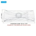 thumbnail image 2 of Uxcell 14"x5" Stretch Chair Sashes Bows Chair Bands Sashes with Buckle Slider White 10 Pack, 2 of 5