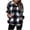 Black, variant on Womens Hoodies Fuzzy Hooded Sweatshirt Round Neck Hoodie Pullover Cozy Oversized Sweater Plaid Long Sleeve Plush Top