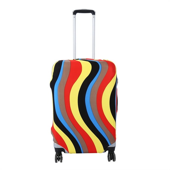 Elastic Dust proof Travel Suitcase Protective Cover Luggage Protector (Colorful Wavy L24")