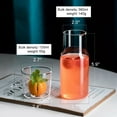 thumbnail image 3 of Breakfast Glass Bottle Breakfast Transparent Glass Teapot Drink Milk Pot and Cup Set Heat Resistant Glass Teapot for Home Restaurant 400ML/1Set, 3 of 9