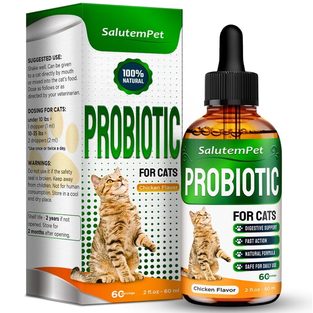 Probióticos SaluTempet para gatos, apoyo digestivo, 60 ml
