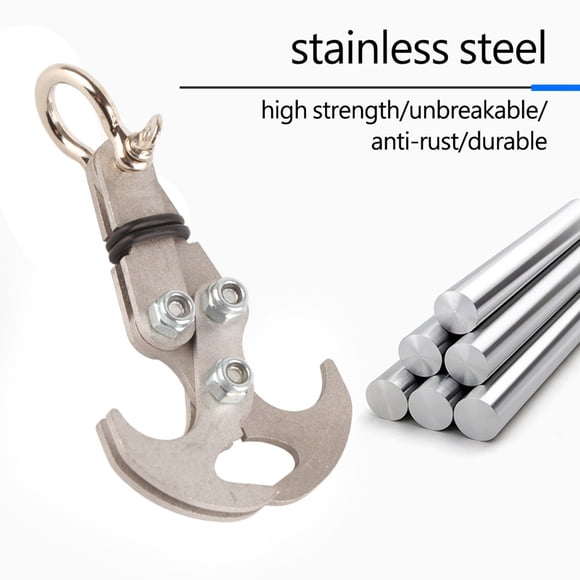 Folding Grappling Hook,Outdoor Stainless Steel Multi Outdoor Accessory Grappling Hook User-Friendly Design
