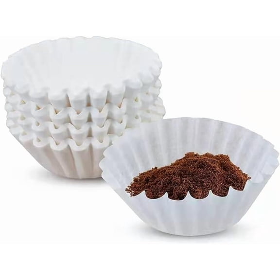Large Coffee Filters, 12 Cup Premium Disposable Coffee Filters, 9 3/4” x 4 1/4” Inch Size, Tall-Sided Design, Compatible with Bunn Commercial & Large Brewers, No Ground Overflow, 100 Count Pack.