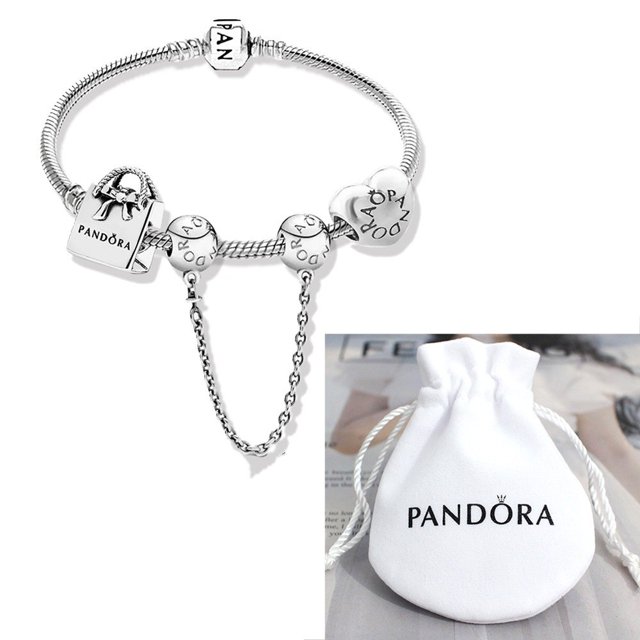 Pandora Pulsera Clásica De Plata s925 Con Cadena Gao Jiahui unisex