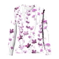 thumbnail image 4 of KIHOUT Liquidation Hauts, Chemises à Manches Longues pour Femmes Hauts Amples à Imprimé Floral Col Rond Chandail Décontracté d'Automne Chandails Blouse, 4 of 4