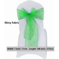 thumbnail image 3 of Elegant Organza Chair Sashes Sheer Fabric Sashes for Weddings Parties and Special Events Reception Events Banquets Decoration– (Pack of 10 Pieces, 6.5"x108"), 3 of 6