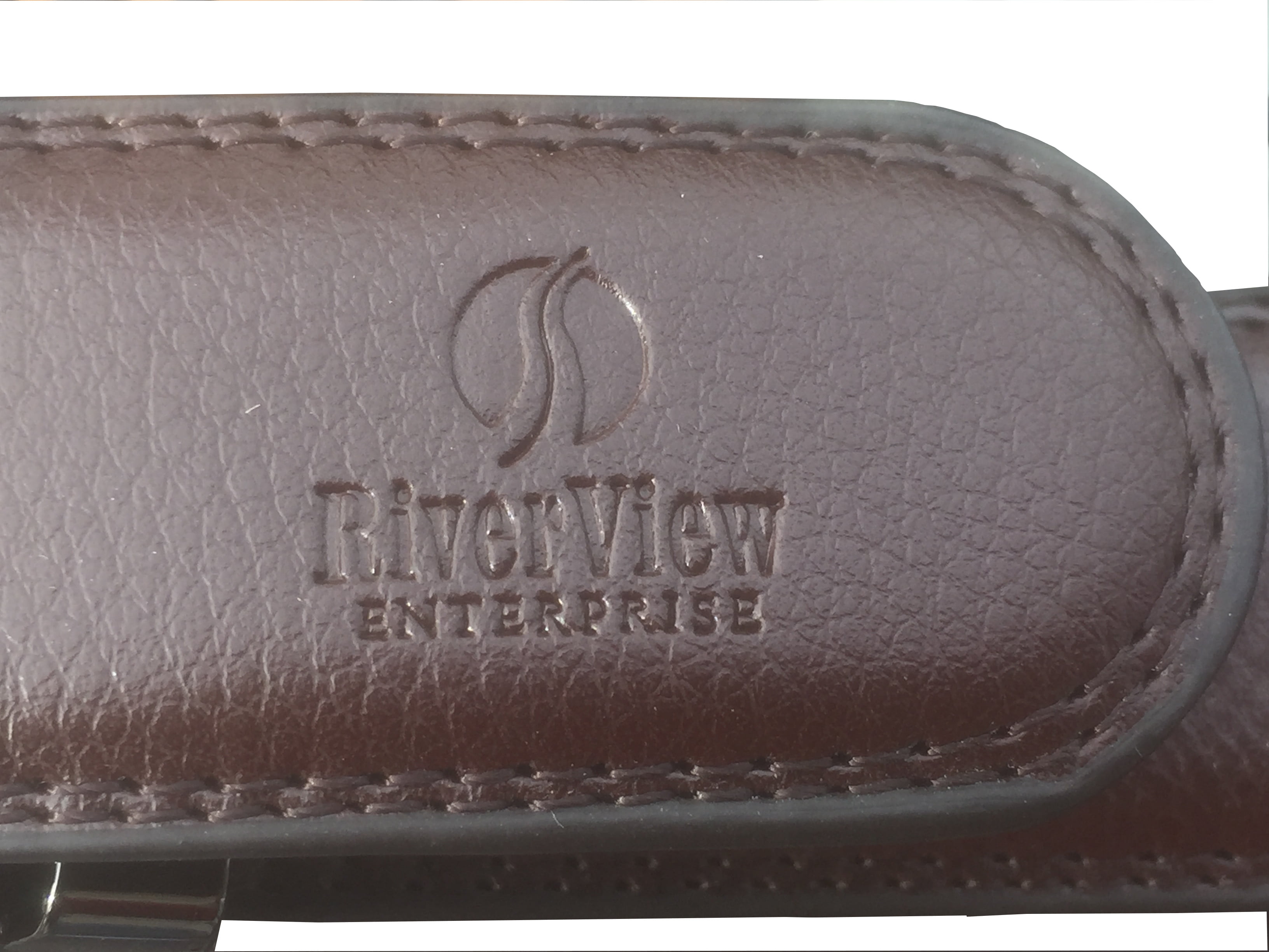  RiverView Enterprise Black Leather Ratchet Dress Belt