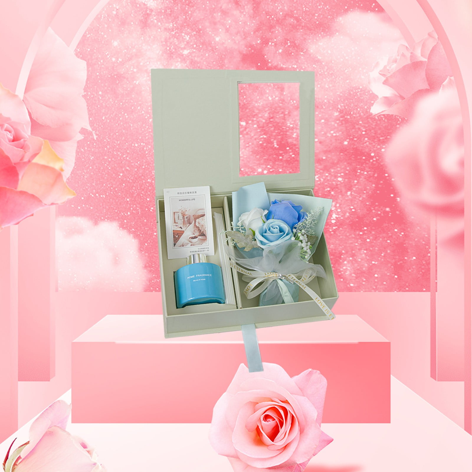 Mgaxud Birthday Gifts For Women - Relaxing Spa Gift Basket - Aromatherapy Rose Gift Set - Perfect for Christmas, Mother's Day, Valentine's Day & More!