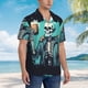 thumbnail image 3 of Balery Vintage Skull Beer Camisas hawaianas de manga corta para hombre, camisas playeras de corte holgado, camisas de vacaciones con botones,Large, 3 of 7