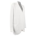 thumbnail image 5 of Lovskoo 2024 Cardigan Sweaters for Women Open Front Solid Color Cable Knit Loose Knitwear Oversized Winter Outerwear Tops White, 5 of 6