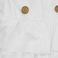 thumbnail image 4 of Shaina White Farmhouse Shower Curtain 72 x 72 with Shabby Chic Ruffles and French Country Style Buttons - Modern Farmhouse Fabric, 4 of 5