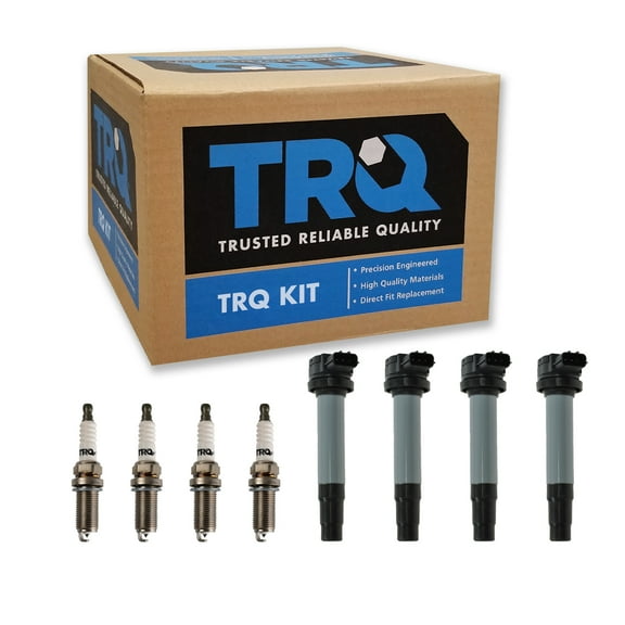 TRQ Ignition Coil & Iridium Spark Plug Kit Set for 00-01 Nissan Sentra 1.8L New ICA71705