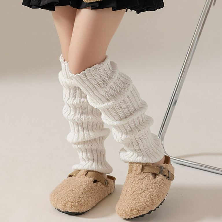 Xiulive Pack of 5 Kids Leg Warmers Knitted Leg Warmers Loose Socks