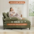 thumbnail image 5 of Rophefx Oversized Chaise Lounge with Adjustable Backrest,109.6" Cloud Sofa Bed with Deep Seat for Living Room,Green, 5 of 6