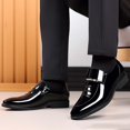 thumbnail image 2 of YUEHUA Men's Wingtip Oxfords, Leather Dress Shoes Flexible Forefoot for Work & Business Comfort Lightweight Lace Classic Formal Shoes, 2 of 10