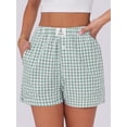 thumbnail image 6 of ANRABESS Boxer Shorts for Women Pajama Gingham Shorts 2026 Summer Casual Lounge Shorts Elastic Waist Beach Sleep Shorts Trendy Y2K Plaid Pajama Bottoms with Pockets, 6 of 10