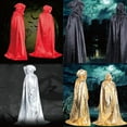thumbnail image 4 of Halloween Costume Cape Wizard Christmas Hooded Cosplay Party Masquerade Cloak, 4 of 6