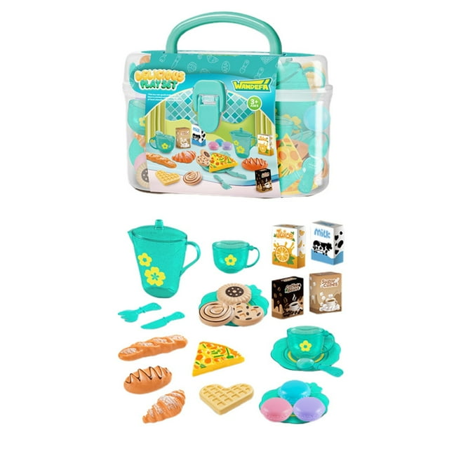 Interactive Toys For Girls Pretend Play Afternoon Tea Set With Accessories Non Battery Dinnerware For Imaginative Play For Ages 3 And Up Indoor Body Awareness Game Giggle Wiggle Doll Alphabet Games
