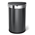 thumbnail image 3 of simplehuman 45 Liter /11.9 Gallon Semi-Round Motion Sensor Can, Black Stainless Steel, 3 of 5
