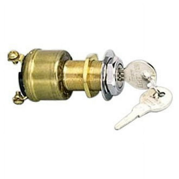 Littelfuse M550BP - Cole Hersee Marine or General Purpose Brass Body Keyed Ignition Switch