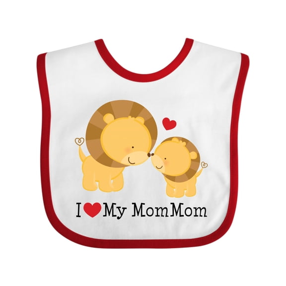 Inktastic I Love My Mommom Boys or Girls Baby Bib