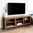 thumbnail image 6 of 70 inch Wood Media TV Stand Storage Console in Rustic Oak, 6 of 7