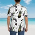 thumbnail image 4 of Disketp Hawaiian Shirts For Men,Wine Bottles And Grapes Print Mens Casual Short Sleeve Button Down Shirts Beach Shirt, 4 of 7