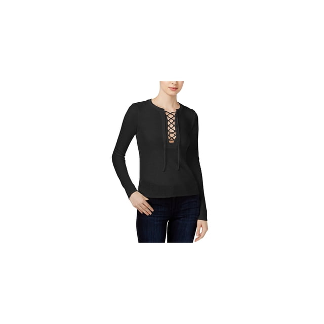 CHELSEA SKY Tunique à Manches Longues Col en V Gris pour Femmes Taille : m