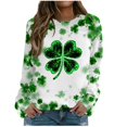 thumbnail image 2 of Jjayotai St Patricks Day Sweatshirt for Women Plus Size, Lucky Clover Pullover, Irish Sweatshirts, Saint Patrick's Shamrocks Long Sleeve Shirt Green XXXL, 2 of 4