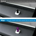 thumbnail image 3 of 4 Pcs Car Modification Door Lock Knobs, 0.47 x 1.96in Safety Vehicle Door Lift Bolt Accessories, Universal Automotive Door Lock Status Button Cover Replacement for Truck SUV (Purple), 3 of 6