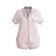 thumbnail image 2 of Joyspun Women's Dreamy Soft Collection Notch Collar Top and Shorts Pajama Set, 2-Piece, Sizes XS-3X, 2 of 2