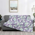 thumbnail image 2 of Balery Lavender Flowers Manta de Franela con Dibujo, Lujo Ultra Suave y Cálido, Antipelusa y Resistente a las Arrugas para Cama, Sofá, Camping -80"x60", 2 of 6