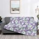 thumbnail image 2 of Balery Lavender Flowers Manta de Franela con Dibujo, Lujo Ultra Suave y Cálido, Antipelusa y Resistente a las Arrugas para Cama, Sofá, Camping -80"x60", 2 of 6