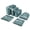 Ice Blue, variant on Somago 6 Pcs Packing Cubes for Travel with Clothes Shoes Cosmetics Toiletries Storage Bags Luggage Organizers for Suitcase Travel Essentials